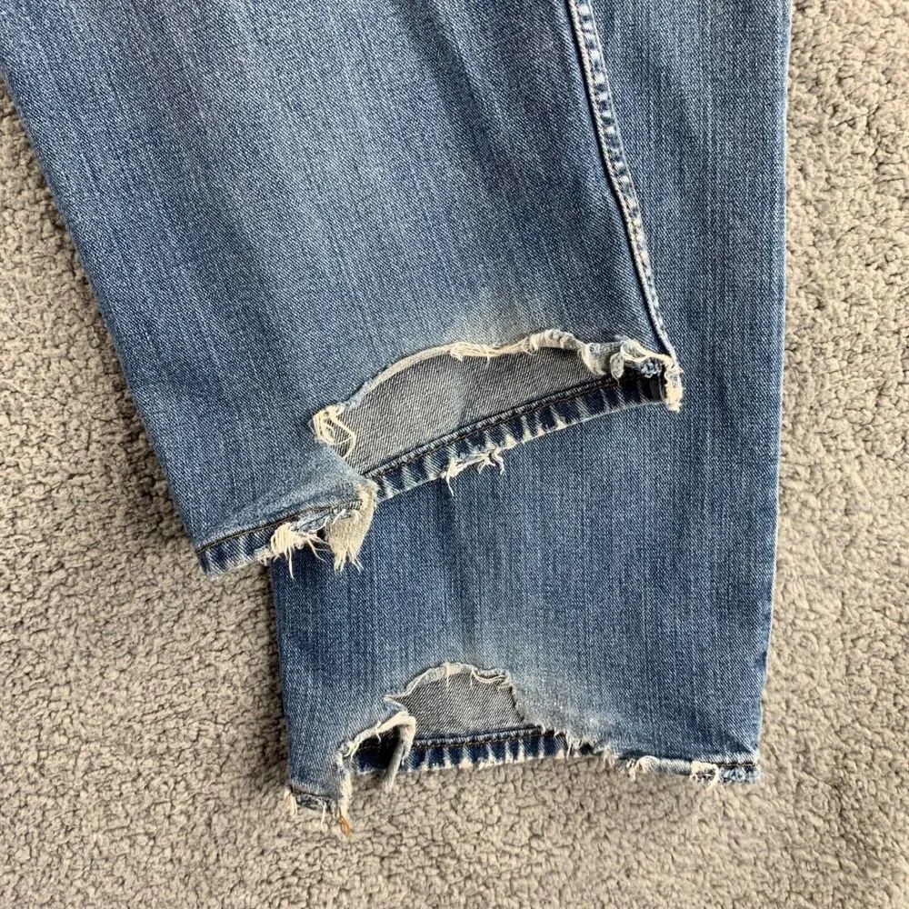 Levi's 559 Jeans Mens 38x32 Blue Relaxed Straight Destroyed Denim‎ Skater 38x31